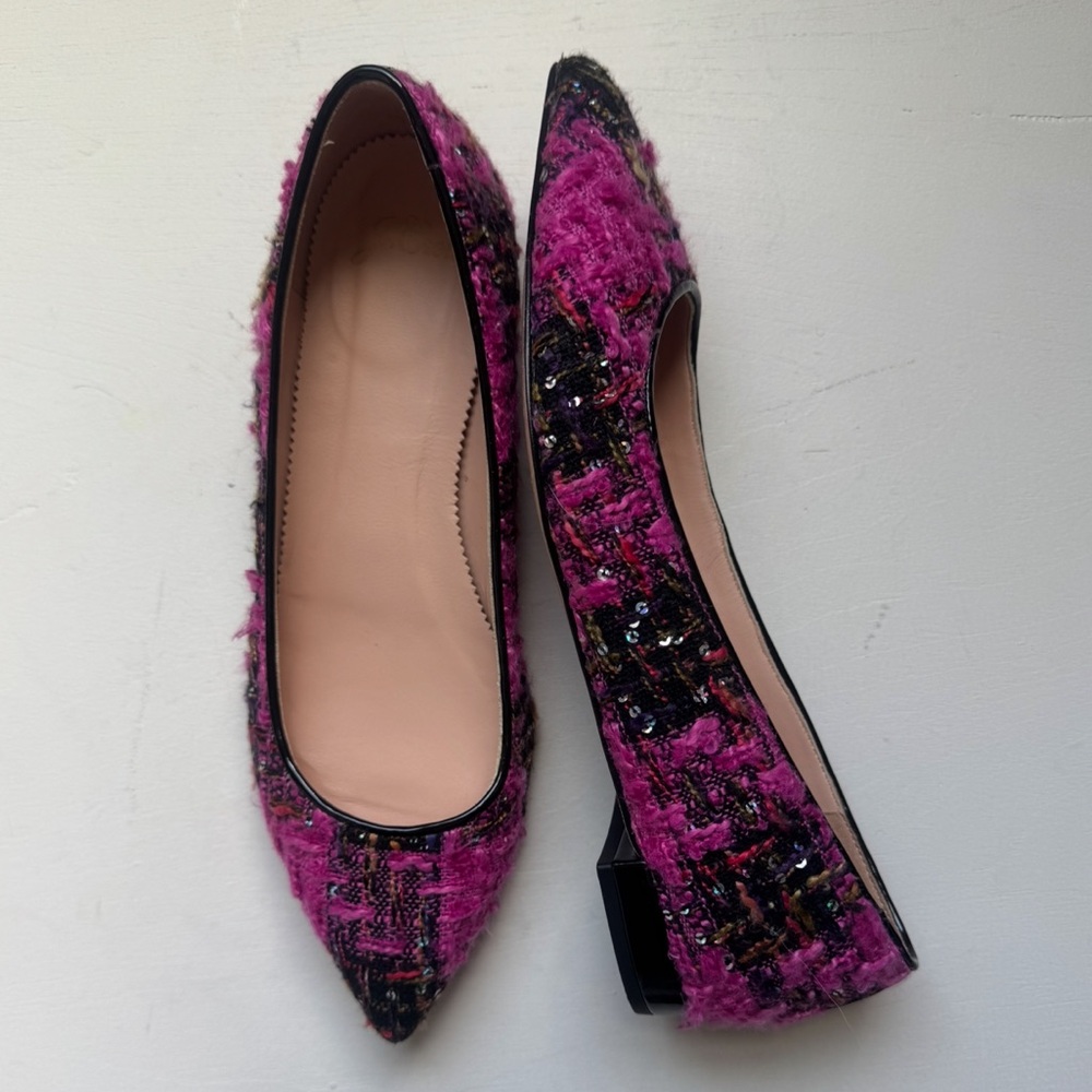 J. Crew Pink and Black Flats - Picture 3 of 16